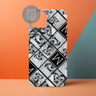11 Photo Instagram Collage Custom Black Monogram