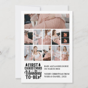 11 Photo Mommy to be Christmas Pregnancy  Holiday Card
