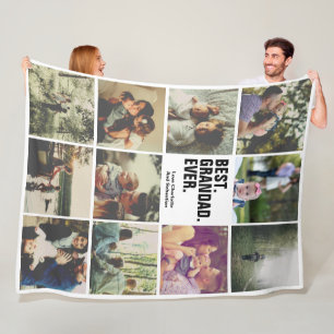11 photos collage personalised fleece blanket