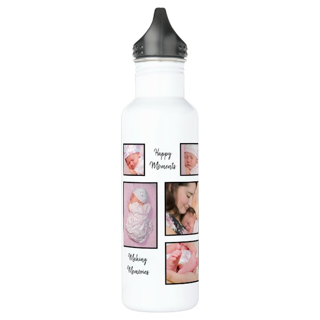 11 Photos Happy Moments Special Times Quotes 710 Ml Water Bottle (Left)