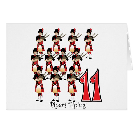 11 Pipers Piping Card