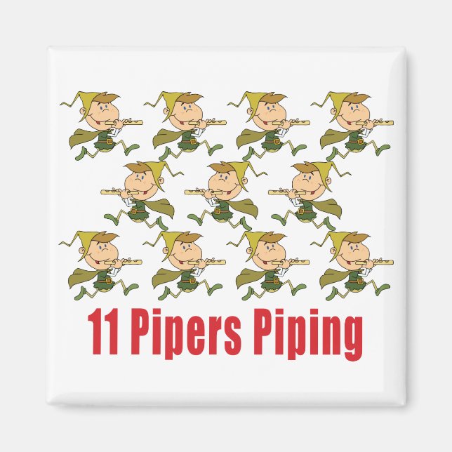 11 Pipers Piping Magnets (Front)
