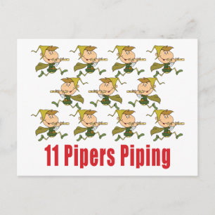 11 Pipers Piping Postcards