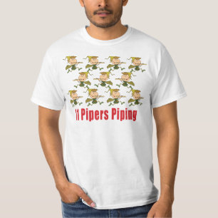 11 Pipers Piping T-shirts