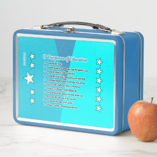 11 Purposes of Education Metal Lunch Box