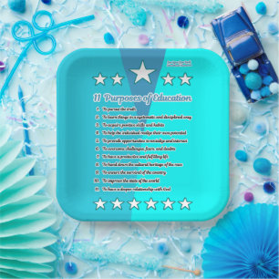 11 Purposes of Education Paper Plate