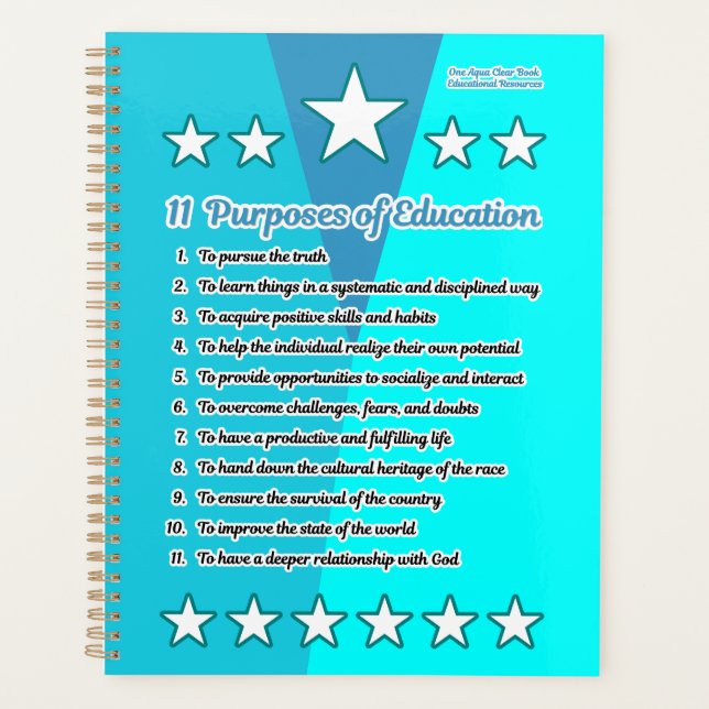 11 Purposes of Education Planner (Front)