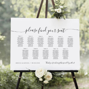 11 Tables Modern Find Your Seat Seating Chart