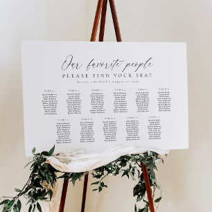 11 Tables Our Favourite People Seating Chart Plan