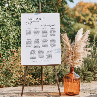 11 Tables Welcome Seating Chart Modern Poster
