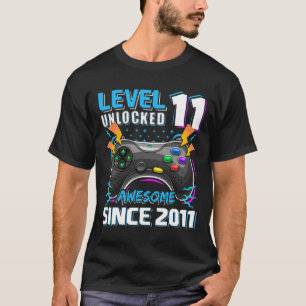 11 Unlocked Awesome 2011 Video Game 11th Birthday T-Shirt