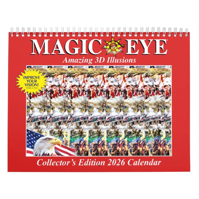 11" wide 2026 International Magic Eye Calendar (Cover)