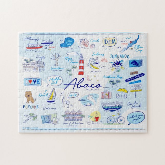 11 X14 Puzzle (252 pieces)  " ABC's of Hope Town (Horizontal)