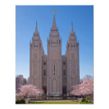 11" X 14" Salt lake Temple in Spring.