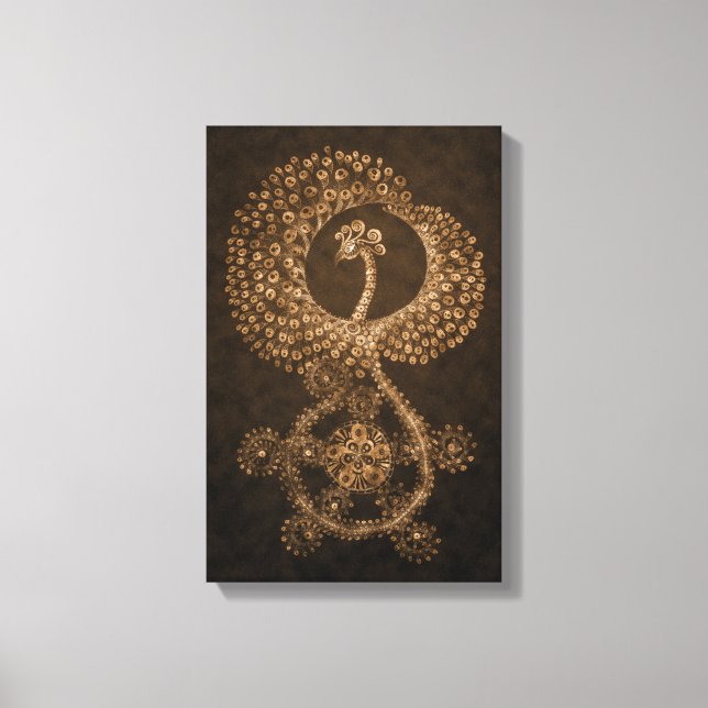 11 x 17 Bronze Abstract Phoenix Canvas Print (Front)