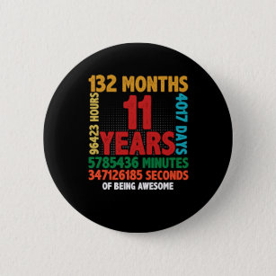 Age 11 11th Birthday Badge Party Gift Present 