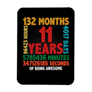 11 Year Of Being Awesome 11th Birthday Gift Magnet