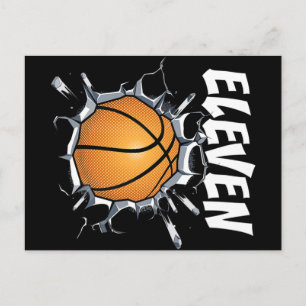 11 Year Old Basketball Birthday Party 11th Boy Postcard