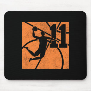 11 Year Old Basketball Dunk 11th Birthday Party Th Mouse Mat