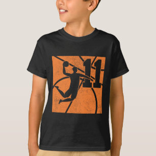 11 Year Old Basketball Dunk 11th Birthday Party Th T-Shirt