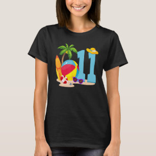11 Year Old Beach Ball Pool Party Birthday Summer T-Shirt