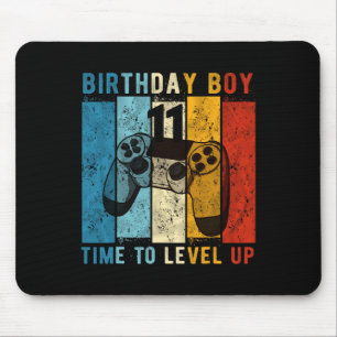 11 Year Old Birthday Boy 11 Time To Level Up 11th  Mouse Mat