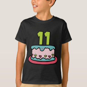 11 Year Old Birthday Cake T-Shirt