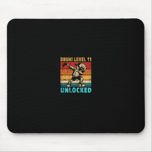 11 Year Old Birthday Dabbing Boy Bruh 11th Level U Mouse Mat