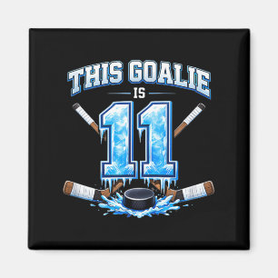 11 Year Old Birthday Ice Hockey Goalie Magnet
