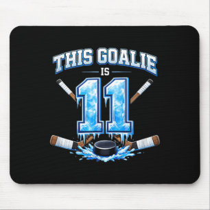 11 Year Old Birthday Ice Hockey Goalie Mouse Mat