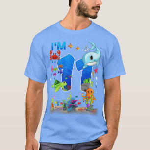 11 Year Old Birthday Whale Fish Sea Birthday Boys  T-Shirt