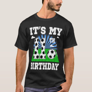 11 Year Old Boy It's My 11th Birthday Soccer Theme T-Shirt