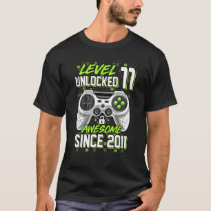 11 Year Old Boy Level 11 Unlocked Awesome 2011 11t T-Shirt