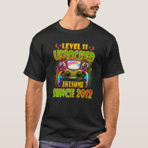 11 Year Old Boy Level 11 Unlocked Awesome 2012 11t T-Shirt