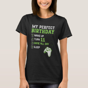 11 Year Old Boys 11th Perfect Birthday Gaming Vide T-Shirt