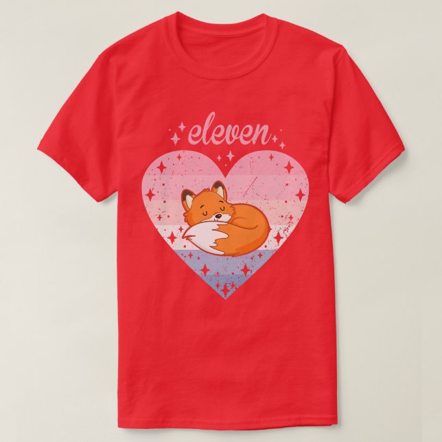 11 Year Old Cute Fo Birthday Girl 11th Bday Premiu T-Shirt (Design Front)