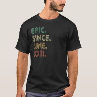 11 Year Old  Epic Since June 2011 11th Birthday Vi T-Shirt