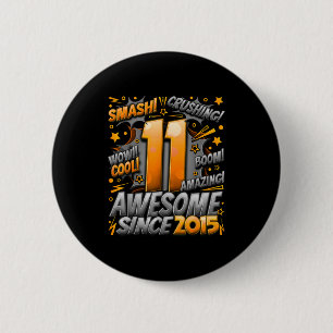 11 Year Old For Boys 11th Birthday Boy 11 Year Old 6 Cm Round Badge