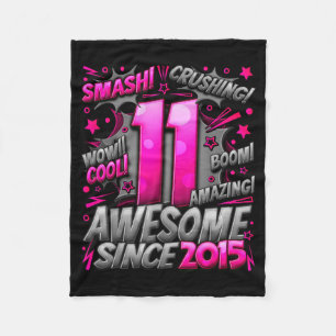 11 Year Old For Boys 11th Birthday Boy 11 Year Old Fleece Blanket