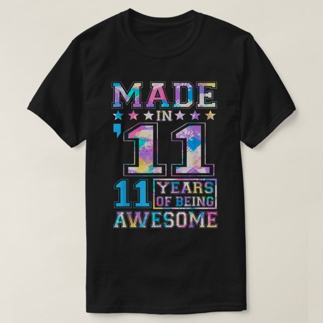 11 Year Old Girl Gifts For 11th Birthday Gift Born T-Shirt (Design Front)