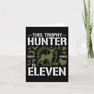 11 Year Old Hunting Birthday Party Deer Hunter 11t Card