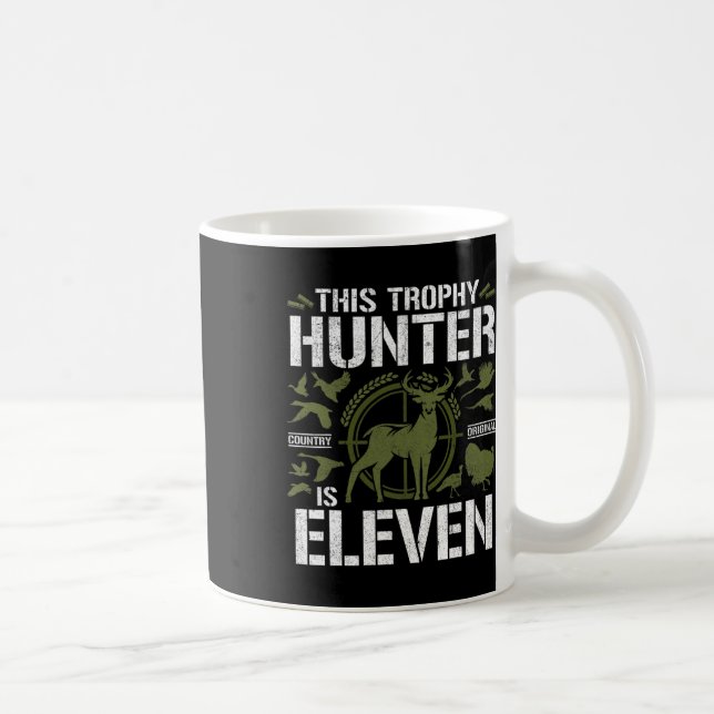 11 Year Old Hunting Birthday Party Deer Hunter 11t Coffee Mug (Right)