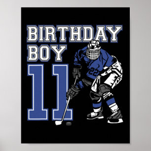11 Year Old Ice Hockey Themed Birthday Party 11th Poster