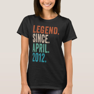 11 Year Old Legend Since April 2012 11th Birthday T-Shirt