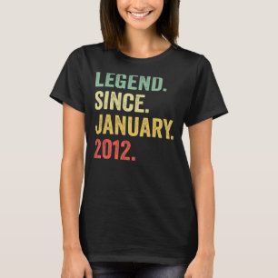 11 Year Old Legend Since January 2012 11th Birthd T-Shirt