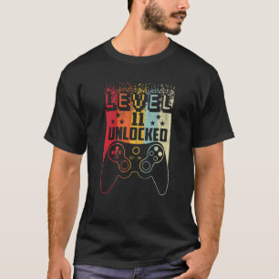 11 Year Old Level 11 Unlocked 11th Birthday Boy T-Shirt