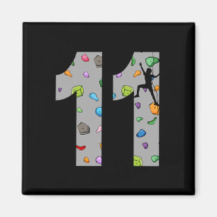 11 Year Old Rock Climbing 11th Birthday Adventure Magnet