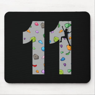 11 Year Old Rock Climbing 11th Birthday Adventure Mouse Mat