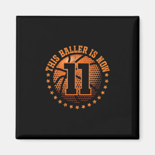 11 Year Old Sketll 11th Birthday Boy Sketll Player Magnet