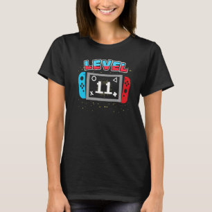 11 Year Old Video Games Gaming Level 11 Birthday T-Shirt